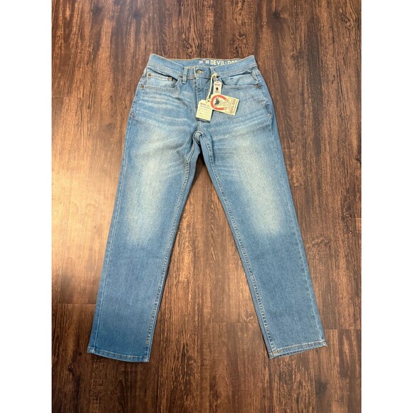 Devil-Dog Dungarees Jeans Mens 30x30 Tapered Leg Athletic Faded Blue Denim - Picture 1 of 10